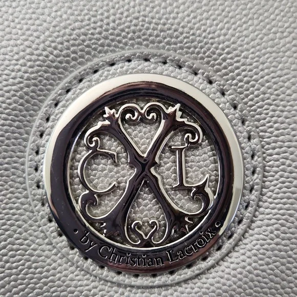 Christian Lacroix  Silver Women's Clutch With Silver Chain Straps - Picture 2 of 5